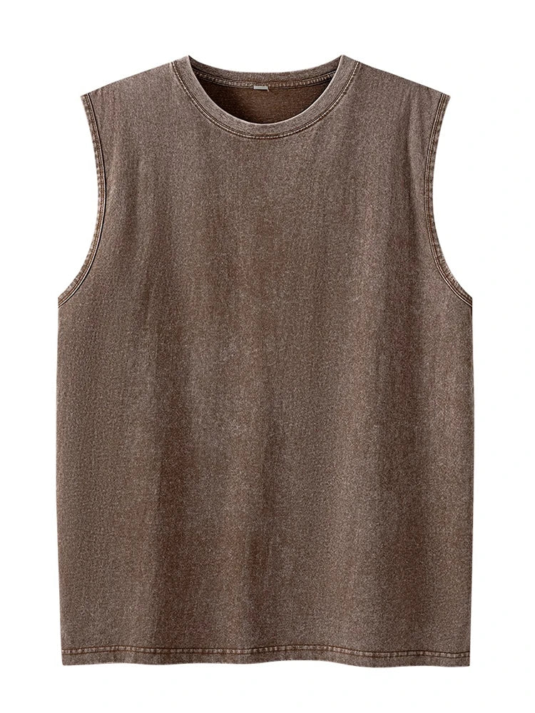 Acid Wash Sleeveless Tee