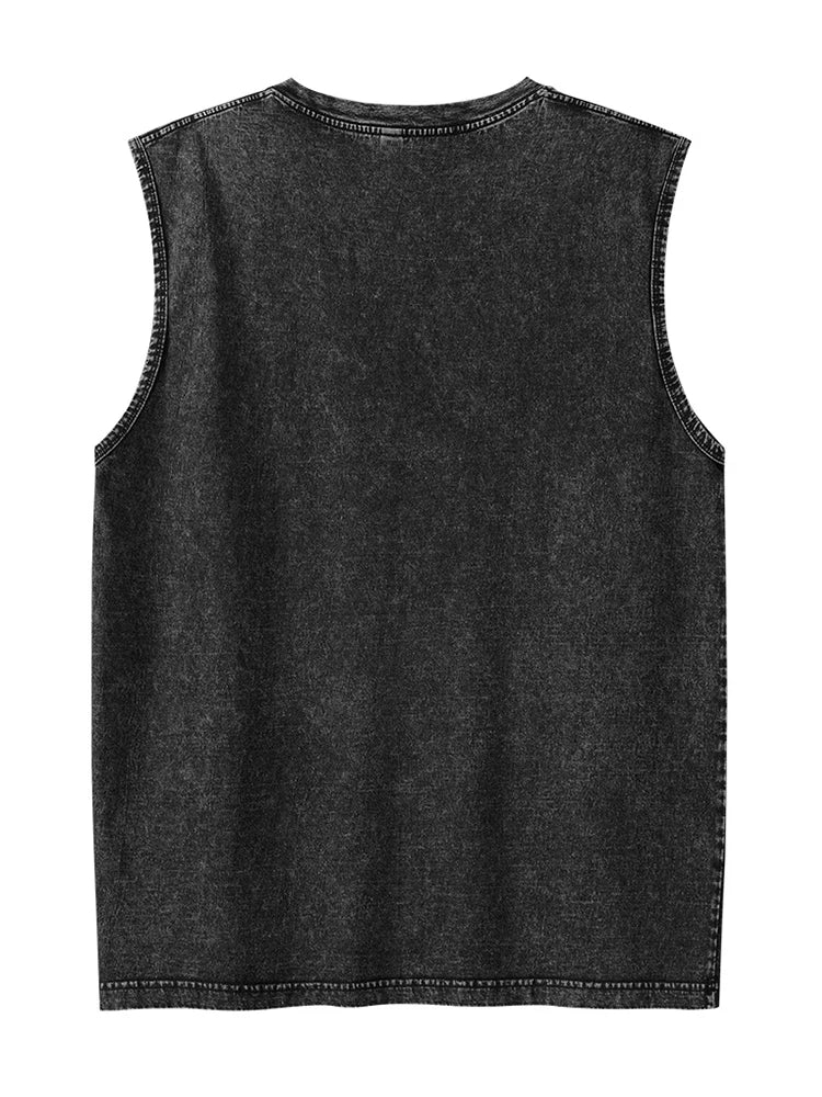 Acid Wash Sleeveless Tee