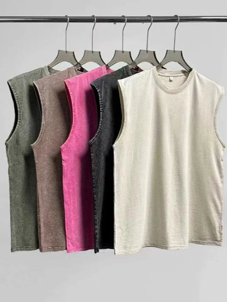 Acid Wash Sleeveless Tee
